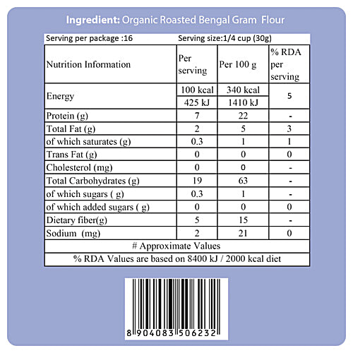 24 Mantra Organic Organic Sattu, 500 g Pouch Gluten Free