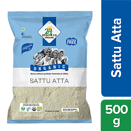 24 Mantra Organic Sattu Atta, 500 g Pouch 