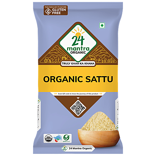 24 Mantra Organic Organic Sattu, 500 g Pouch Gluten Free