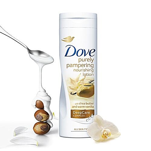 Dove Purely Pampering Nourishing Lotion - All Skin Types, With Shea Butter & Warm Vanilla, 400 ml