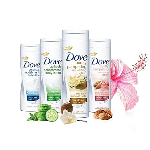Dove Purely Pampering Nourishing Lotion - All Skin Types, With Shea Butter & Warm Vanilla, 400 ml