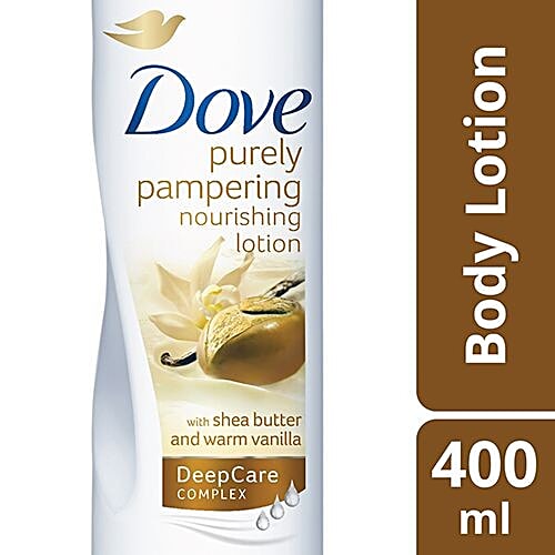 Dove Purely Pampering Nourishing Lotion - All Skin Types, With Shea Butter & Warm Vanilla, 400 ml