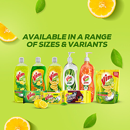 Vim Dishwash Liquid Gel - Lemon, 750 ml Bottle 
