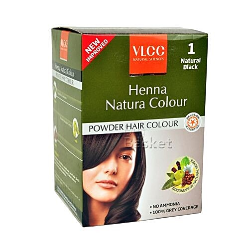 Buy VLCC Powder Hair Color Henna Natural (Natural Black 1) Online at
