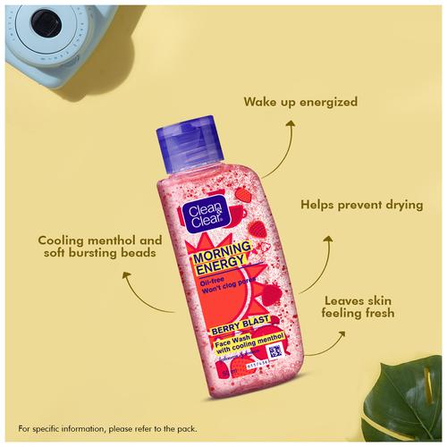 Buy Clean & Clear Face Wash - Morning Energy With Natural Berry Extracts 50  ml Bottle Online at Best Price. of Rs 90.25 - bigbasket