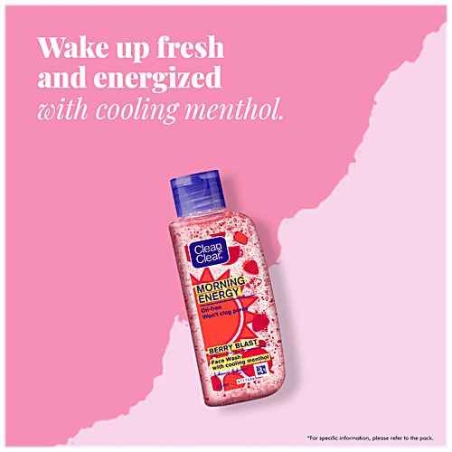 Clean & Clear Morning Energy Berry Blast Face Wash, 50 ml