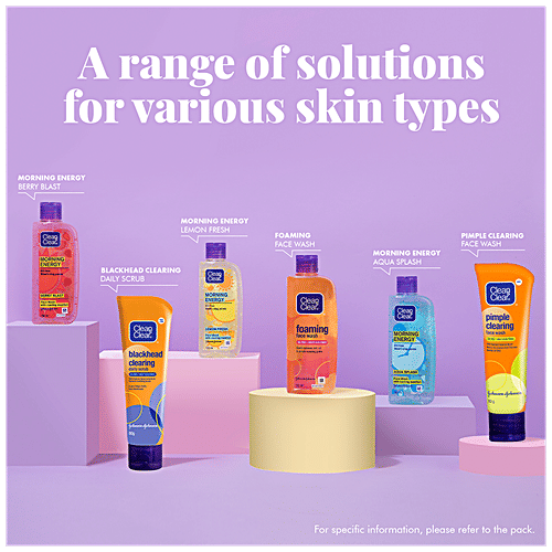 Clean & Clear Morning Energy Berry Blast Face Wash, 50 ml