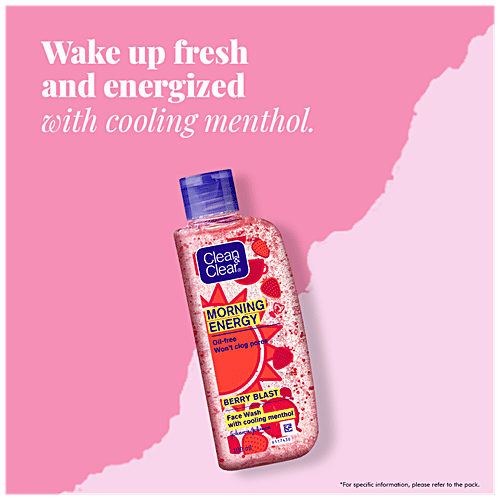 Clean & Clear Morning Energy Berry Blast Face Wash, 100 ml