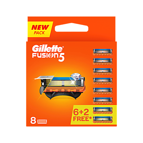 Gillette Fusion - Manual Shaving Razor Blades Cartridge, 8 pcs  