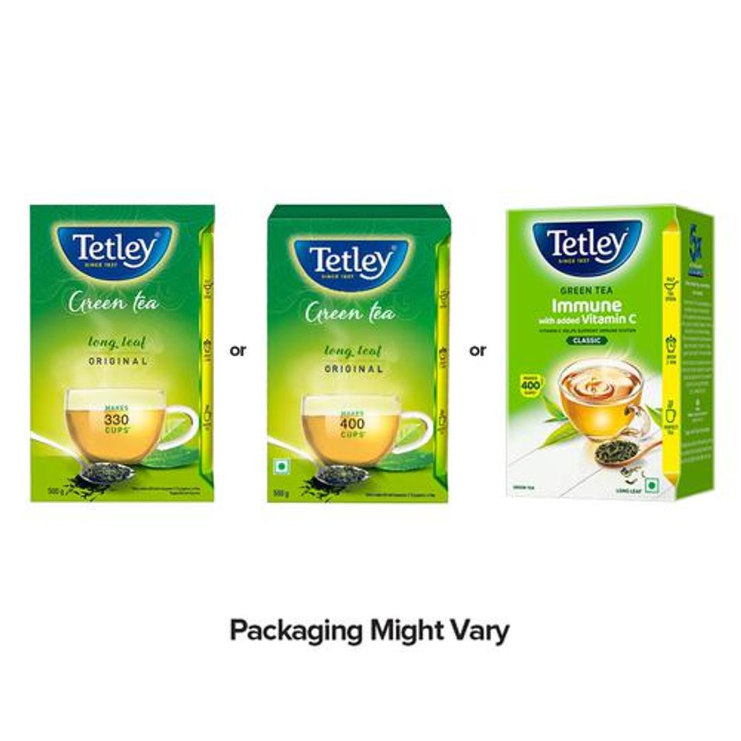 Tetley Long Leaf Original Green Tea - Detoxifies Body, 500 g 