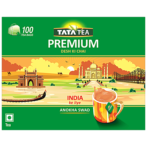 Tata Tea Premium Leaf Tea, 200 g (100 Bags x 2 g each) 