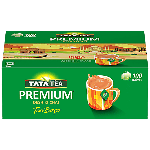 Tata Tea Premium Leaf Tea, 200 g (100 Bags x 2 g each) 
