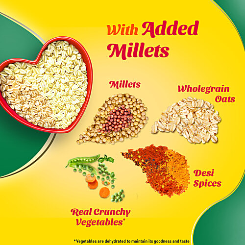 Saffola Masala Oats - Veggie Twist, 38 g  No Cholesterol, No Trans Fat