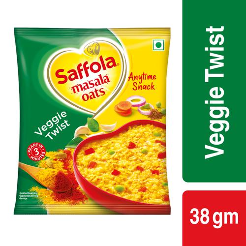 Buy Saffola Masala Oats Veggie Twist 40 Gm Pouch Online At Best