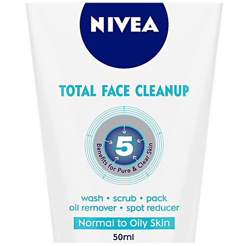 Buy Nivea Total Face Cleanup Pure Effect 50 ml Tube Online at Best