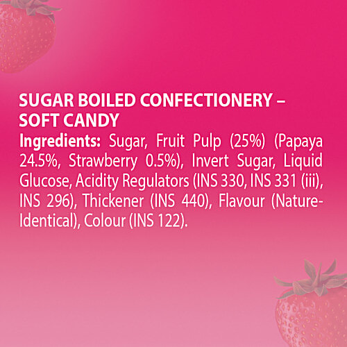 Alpenliebe Juzt Jelly Soft Candy - Strawberry Flavour, 70.3 g Pouch 