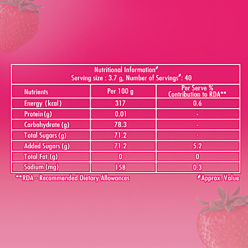 Alpenliebe Juzt Jelly Soft Candy - Strawberry Flavour, 70.3 g Pouch 