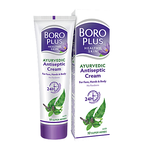 Boroplus Ayurvedic Antiseptic Multipurpose Cream, For Face, Hand & Body, No Parabens 24 Hrs Moisturiser, 80 ml  No Parabens