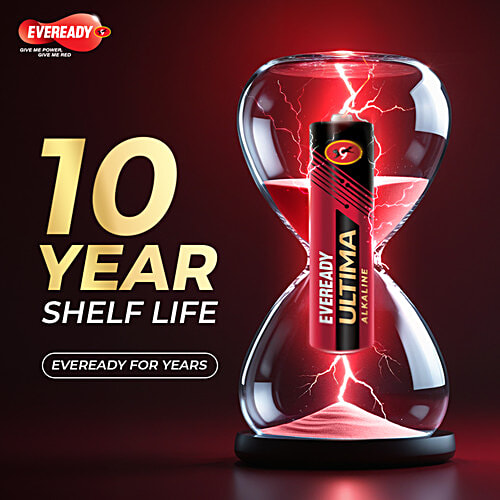 Eveready Ultima Alkaline AA Battery, 10 pcs  400% Longer Lasting