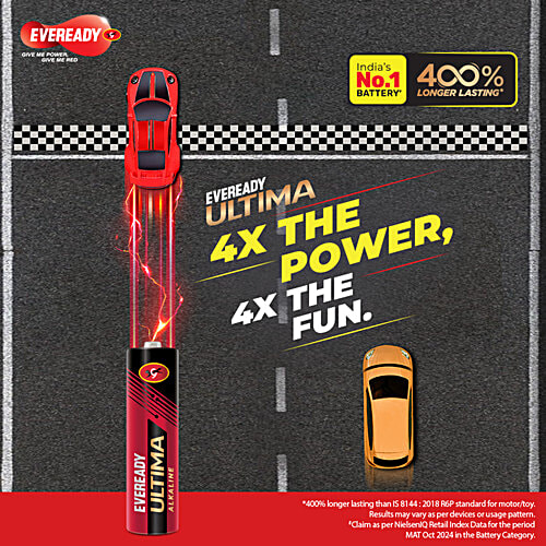 Eveready Ultima Alkaline AA Battery, 10 pcs  400% Longer Lasting