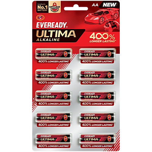Buy Eveready Ultima Alkaline AA Battery 400 Long Lasting, Highly