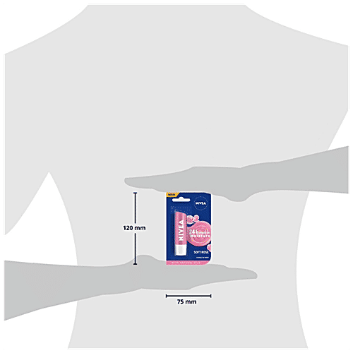 Nivea Soft Rose Lip Balm - 24h Moisture With Natural Oils, Delicate Rose Shine, 4.8 g  With Natural Oils