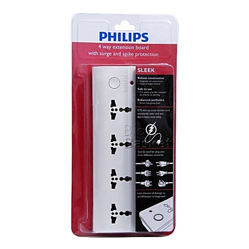 Buy Philips 4 Way Extension Board with Surge and Spike Protection