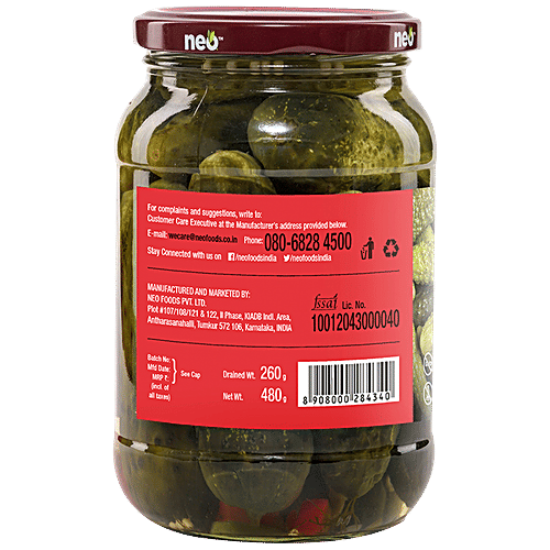 Buy Neo Gherkins 480 Gm Jar Online At Best Price of Rs 135 bigbasket