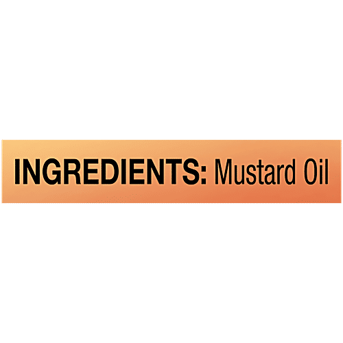 Gemini Premium Kachi Ghani Mustard Oil, 1 L Bottle Zero Cholesterol