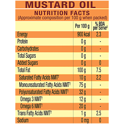 Gemini Premium Kachi Ghani Mustard Oil, 1 L Bottle Zero Cholesterol