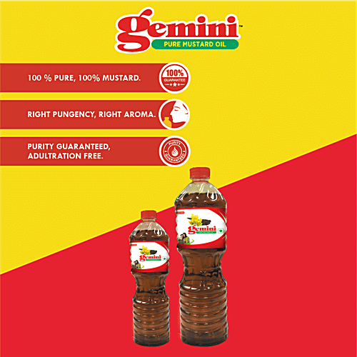 Gemini Mustard Oil, 1 L Bottle 