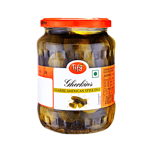 Tify Gherkins Classic American Dill, 360 g Bottle Healthy Crunch
 Versatile Sides