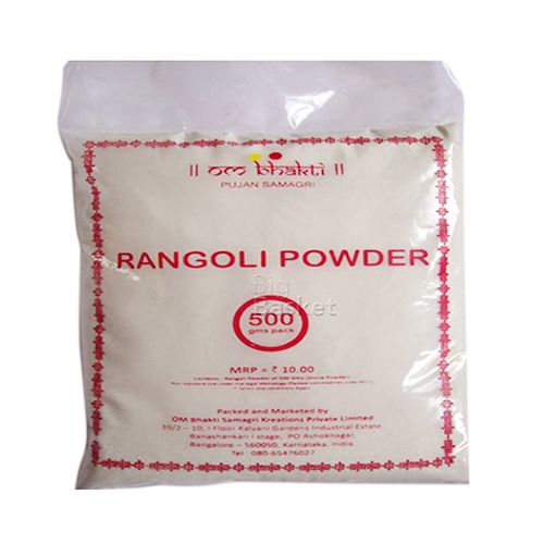 Buy Om Bhakti Rangoli Powder White 500 Gm Pouch Online At Best
