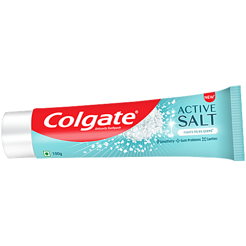 Colgate Active Salt Anticavity Toothpaste, 100 g  Germ Fighting Toothpaste for Healthy Gums and Teeth
