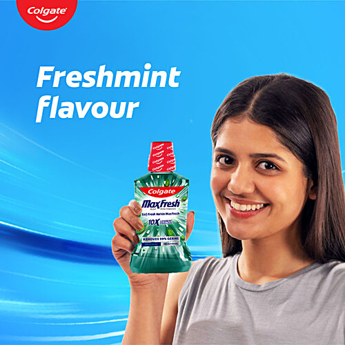 Colgate Plax Mouthwash - Freshmint, 500 ml  Removes 99% Germs, No Alcohol
