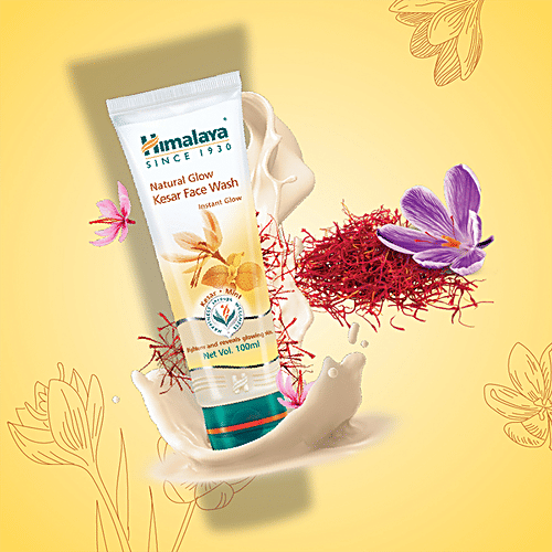 Himalaya Natural Glow Kesar Face Wash, 100 ml  