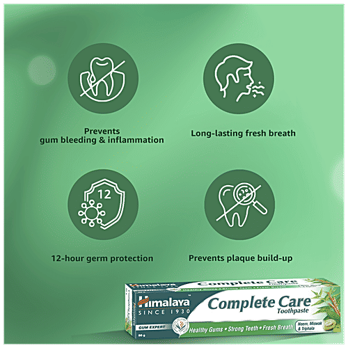 Himalaya Complete Care Toothpaste, 80 g  Gum Expert & Free From Parabens