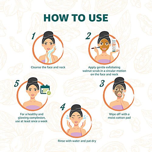 Himalaya Gentle Exfoliating Face Scrub - Walnut & Apple, Removes Dead Skin Cells, No Harmful Chemicals, 100% Herbal Actives, 100 g  No Harmful Chemicals, 100% Herbal Actives