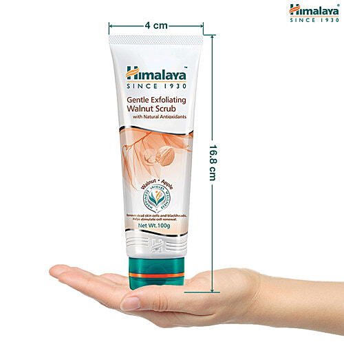 Himalaya Gentle Exfoliating Face Scrub - Walnut & Apple, Removes Dead Skin Cells, No Harmful Chemicals, 100% Herbal Actives, 100 g  No Harmful Chemicals, 100% Herbal Actives