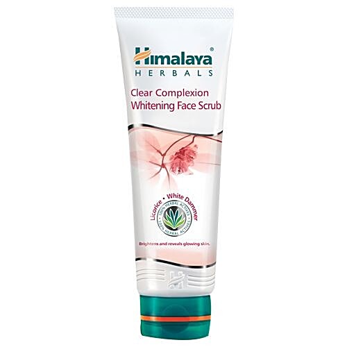 Himalaya Clear Complexion Whitening Face Scrub - Licorice, White Dammer, Brightens & Reveals Glowing Skin, 100% Herbal Actives, 100 g  100% Herbal Actives