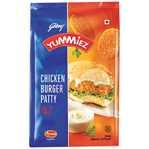 Godrej Yummiez Yummiez Chicken Burger Patty, 300 g  