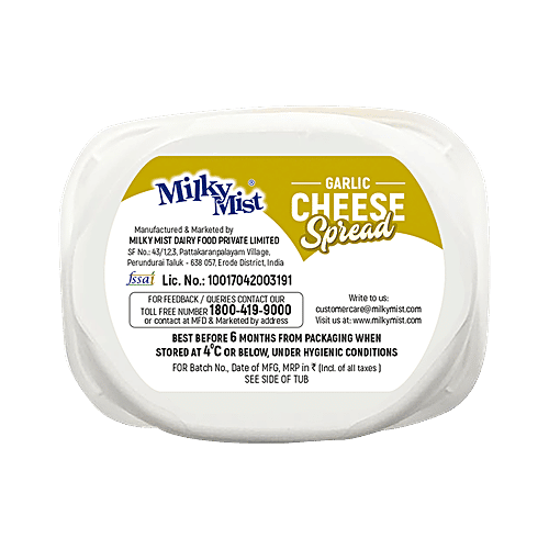 Milky Mist Cheese Spread - Garlic, 180 g Cup 