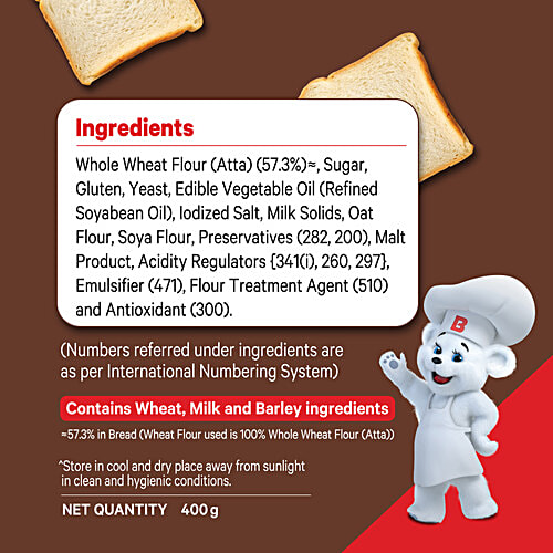 MODERN  Whole Wheat Bread, 400 g  