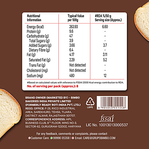 MODERN  Whole Wheat Bread, 400 g  