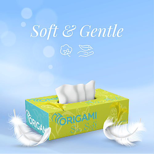 Origami 2 Ply Facial Tissue, 1 pc (100 Pulls) Soft & Gentle
 100 pulls for all your hygiene needs