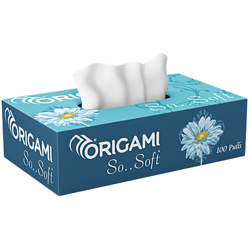 Origami 2 Ply Facial Tissue, 1 pc (100 Pulls) Soft & Gentle
 100 pulls for all your hygiene needs