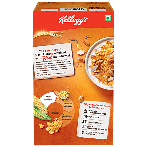 Kelloggs Corn Flakes With Real Almond & Honey, 650 g  