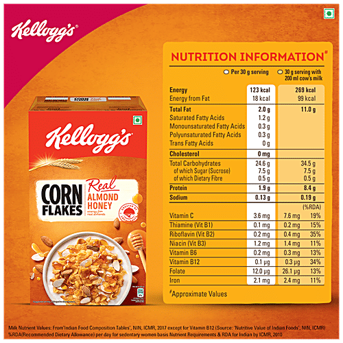Buy Kelloggs Corn Flakes Almond 650 Gm Carton Online At Best Price Bigbasket