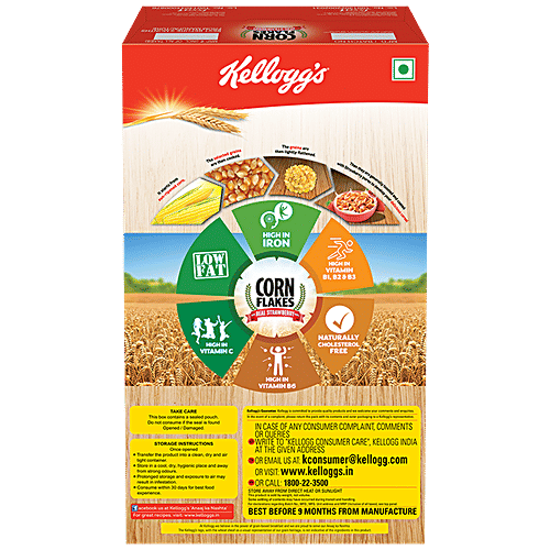 Kelloggs Corn Flakes With Real Strawberry Puree, 575 g  