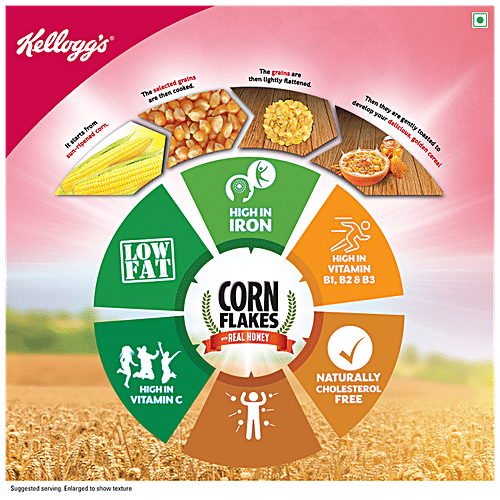 Kelloggs Corn Flakes With Real Strawberry Puree, 575 g  